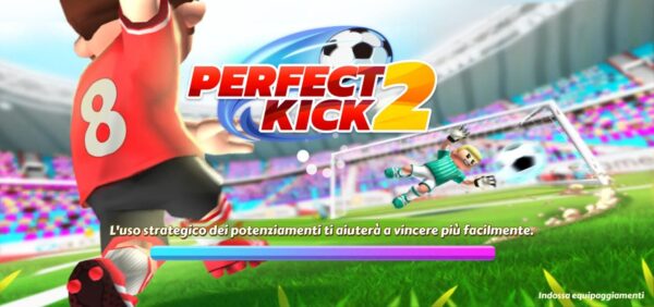 Schermata di gioco iniziale di Perfect Kick 2